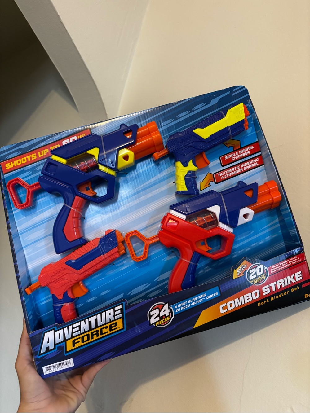 Adventure Force Combo Strike Dart Blaster Set - Blue & Red